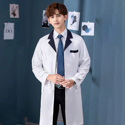 Wholesale High Quality Multicolor Vet Scrub Long Sleeve Medical Uniform Nurse Coat Dentist Work White Coats Slim Uniforms-KarWorkwear