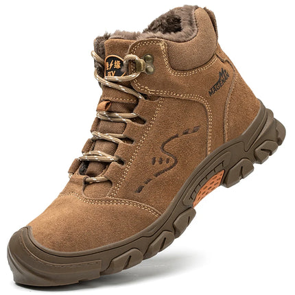 High Quality Winter Boots Men Steel Toe Cap Safety Boots Work Shoes Men Puncture-Proof Work Boots Plush Warm Safety Shoes male-KarWorkwear