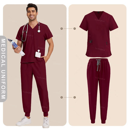 Nurse Uniforms Woman Hospital Doctor Men's Medical Sweatshirt Nursing Pants Unisex Workshop Uniforms Beauty SPA Work Clothes New-KarWorkwear