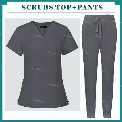 Purple Operating Room Clothes Medical Uniforms Scrubs Set Hospital Working Scrubs Set Medical Nurse Dental Surgery Suit Workwear-KarWorkwear