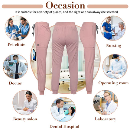 Jogger Pant Women Scrub Medical Nurse Work Bottoms Unisex Wholesale Slim Fit Fashion Stretch Trousers Clinic Doctor Nursing Pant-KarWorkwear