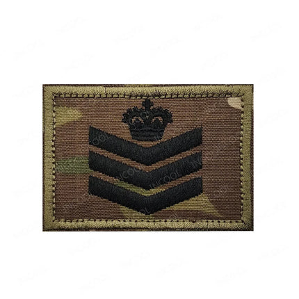 UK Flag IR Reflective Embroidered Patches Appliqued Uniform Rank Shoulder Armband MP MED For Cap