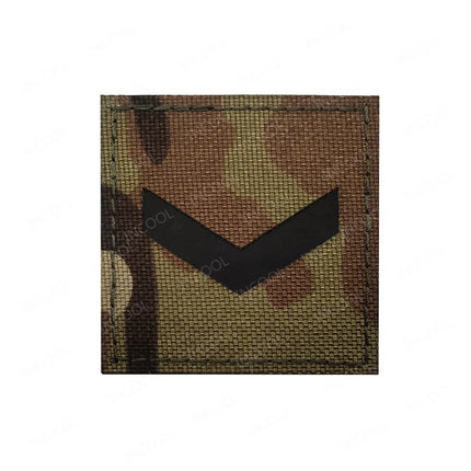 UK Flag IR Reflective Embroidered Patches Appliqued Uniform Rank Shoulder Armband MP MED For Cap