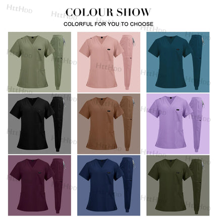 Nurse Accessories New Fashion Surgical Uniforms Woman Clinical Nursing Pediatrics Working Clothes Mens Scrub Hospital Scrub Sets-KarWorkwear