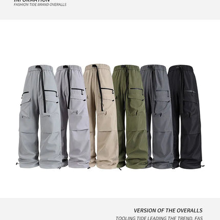 Workwear charge Men's 2025 autumn new style casual pants, loose wide-leg pants, high street American retro men's pants