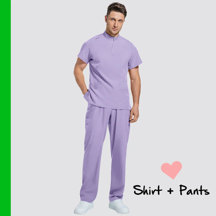 Hospital Workwear Medical Uniforms V-neck Doctor Nurse Work Clothes Surgery Scrub Set Dental Pharmacy Workwear Short Sleeve Suit