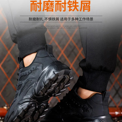 White Safety Shoes Men Steel Toe Boots Work Sneakers Anti-smash Anti-puncture Indestructible Shoes Sport Men Protective Shoes-KarWorkwear