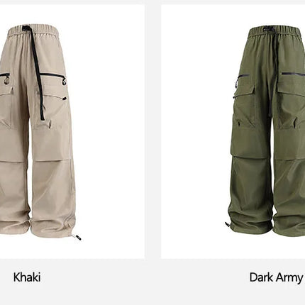 Workwear charge Men's 2025 autumn new style casual pants, loose wide-leg pants, high street American retro men's pants