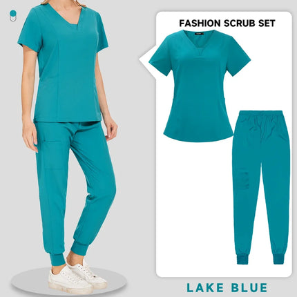Wholesale Medical Service Scrubs Set Nurse Scrub Suit Hospital Doctor Work Clothes Surgical Uniform Multicolor Jogging Top Pants-KarWorkwear