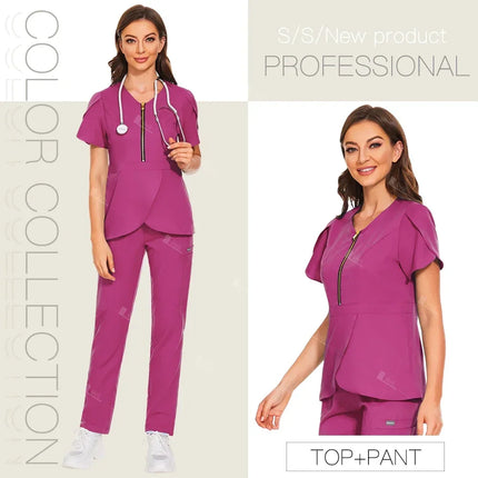 Hospital Working Scrubs Set Operating Room Medical Uniforms Beauty Salon Workwear Dental Surgery Unifomrs Nurse Suits Wholesale-KarWorkwear