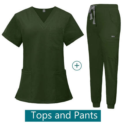 Scrubs Medical Uniforms Woman Multicolour SPA Beauty Uniform Dentist Veterinary Working Clothes Unisex Pharmacy Clinic Scrub New-KarWorkwear