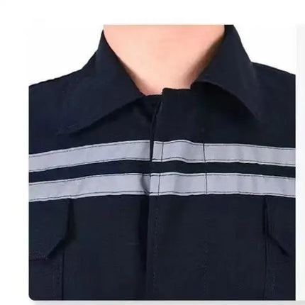 High Visibility 100% Cotton Safety Working Jacket Pants Trousers Workwear Coal Miner Welding Suit Mehanic Repairman Work Uniform-KarWorkwear