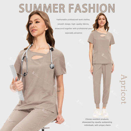 Fashion Personality Medical Uniforms Wholesale Operating Room Scrubs Set Nurse Uniforms Hospital Clothes Dental Surgery Workwear-KarWorkwear