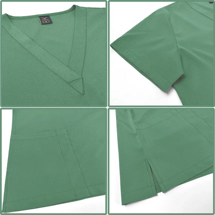 Women Uniform Nursing Scrubs Set Doctor Nurse Workwear Beauty Salon Spa Clothes Scrub Shirt Pants Unisex Medical Nursing Uniform-KarWorkwear