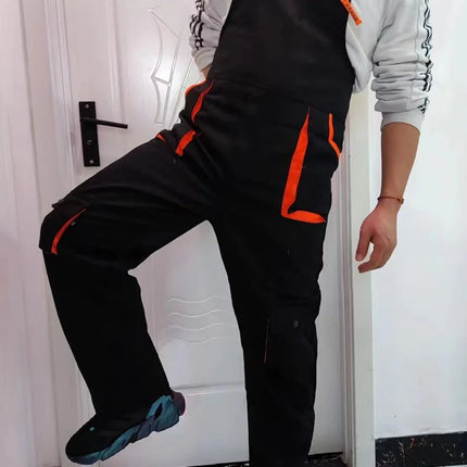 Bib Overalls Mens Women Work Clothing Plus Size Protective Coveralls Strap Jumpsuit Multi Pockets Uniform Sleeveless Cargo Pants-KarWorkwear