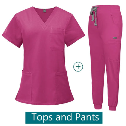Scrubs Medical Uniforms Woman Multicolour SPA Beauty Uniform Dentist Veterinary Working Clothes Unisex Pharmacy Clinic Scrub New-KarWorkwear