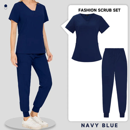 Wholesale Medical Service Scrubs Set Nurse Scrub Suit Hospital Doctor Work Clothes Surgical Uniform Multicolor Jogging Top Pants-KarWorkwear