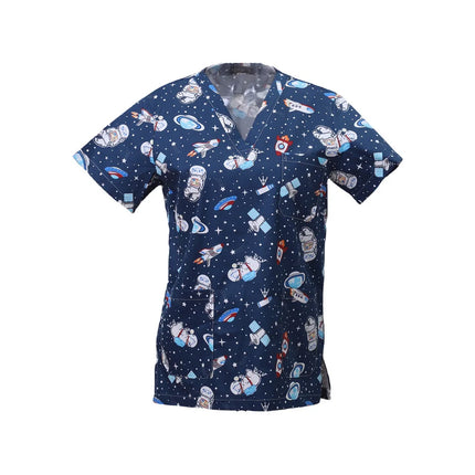Pet Clinic Vet Work Uniforms Women Nurse Accessories Animal Printed Hospital Doctor Nursing T-Shirt Medical Scrubs Clothes Tops-KarWorkwear