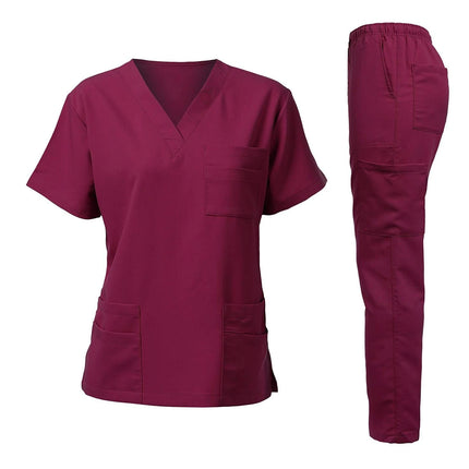 Anti Wrinkle Washable Soft Fabric Nursing Scrubs Hospital Uniform Medical Scrubs Tops Women Jogger Scrubs Sets Nurse Uniform-KarWorkwear