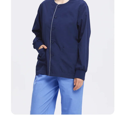 Long Sleeves Scrubs Jackets Pretty Outfit Soft Nurse Out Coat Doctor Hospital Nursing Staff Uniforms Autumn Winter Work Wear-KarWorkwear