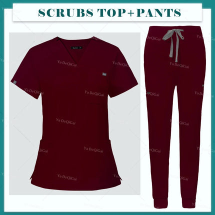 Purple Operating Room Clothes Medical Uniforms Scrubs Set Hospital Working Scrubs Set Medical Nurse Dental Surgery Suit Workwear-KarWorkwear