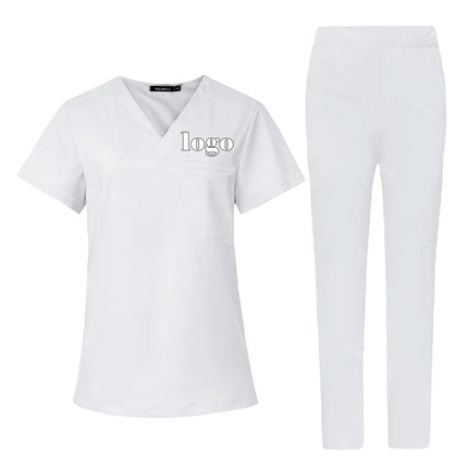 Short Sleeve Scrub Top Surgical Medical Uniform Women Nursing Uniform Nurse Workwear Dentist Surgery Uniform Scrub Blouse Unisex-KarWorkwear