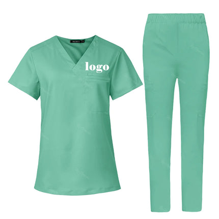 Short Sleeve Scrub Top Surgical Medical Uniform Women Nursing Uniform Nurse Workwear Dentist Surgery Uniform Scrub Blouse Unisex-KarWorkwear