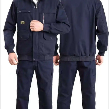 Men's work protective clothing, welding and anti scalding, construction workwear, top and pants set, labor protective clothing
