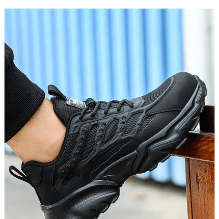 White Safety Shoes Men Steel Toe Boots Work Sneakers Anti-smash Anti-puncture Indestructible Shoes Sport Men Protective Shoes-KarWorkwear
