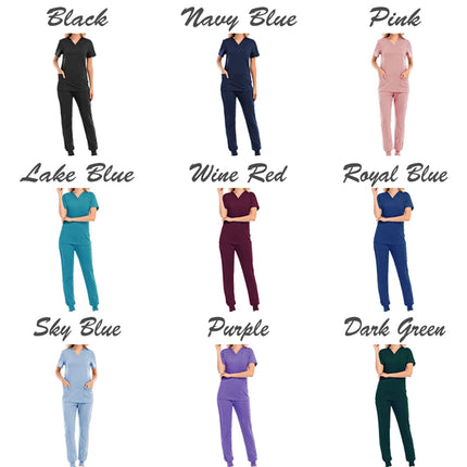 Pet Beauty Agency uniform nurse uniform medical uniform V-collar nursing frosted uniform salon SPA Women's suits suits s-KarWorkwear