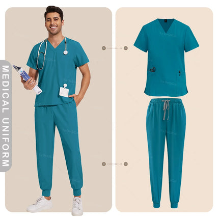 Nurse Uniforms Woman Hospital Doctor Men's Medical Sweatshirt Nursing Pants Unisex Workshop Uniforms Beauty SPA Work Clothes New-KarWorkwear