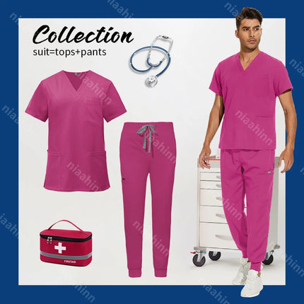Wholesale Jogger Style Surgical Medical Work Clothes Hospital Doctor Nursing Scrub Suit Anesthetist Uniforms Dentistry Uniforms-KarWorkwear