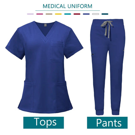 Nurse Uniform Woman Hospital Doctor Men's Medical Sweatshirt  Nursing Pants Unisex Workshop Uniforms Beauty SPA Work Clothes New-KarWorkwear