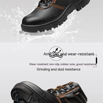 Wear-resisting Men Work Safety Boots Anti-smash Anti-puncture Work Sneakers Waterproof Boots Indestructible Protective Work Boot