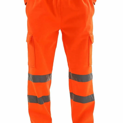 Mens Work Uniform Bottoms Safety Sweat Pants Striped Reflective Pants Loose Mens Jogging Trousers Joggers Patchwork Workwear