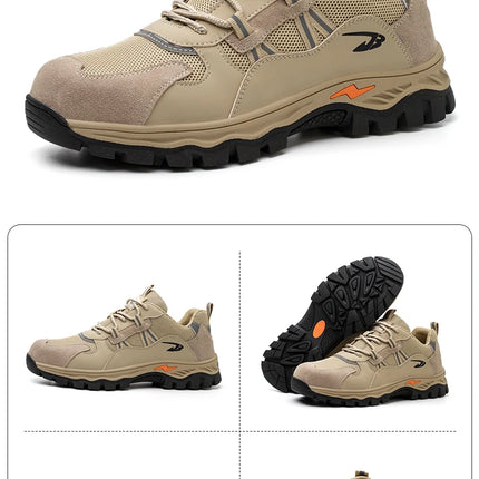 Latest 2023 Steel Toe Cap Climbing Shoes Indestructible Anti Nail Safety Work Shoes Anti Smashing Male Footwear Boots-KarWorkwear