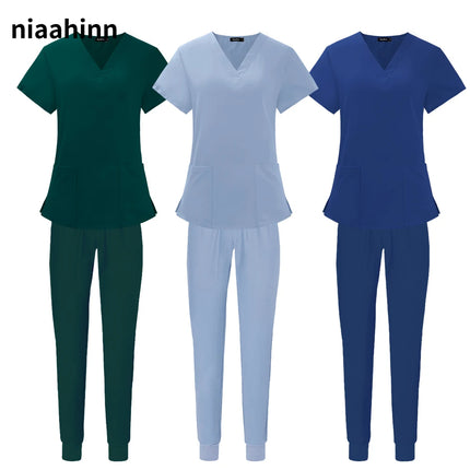 Lab Workwear Surgical Uniforms Jogging Suits Nurse Work Clothes Pet Clinic Uniforms Veterinary Work Sets High Quality Wholesale-KarWorkwear