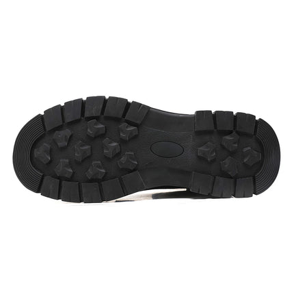 Men Work Boots Puncture-Proof  Waterproof Work Shoes Steel Toe Safety Boots Industrial Indestructible Boots Side Zipper Shoes