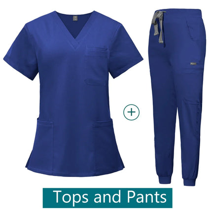 Scrubs Medical Uniforms Woman Multicolour SPA Beauty Uniform Dentist Veterinary Working Clothes Unisex Pharmacy Clinic Scrub New-KarWorkwear