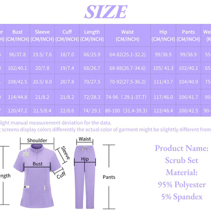 Hospital Workwear Medical Uniforms V-neck Doctor Nurse Work Clothes Surgery Scrub Set Dental Pharmacy Workwear Short Sleeve Suit