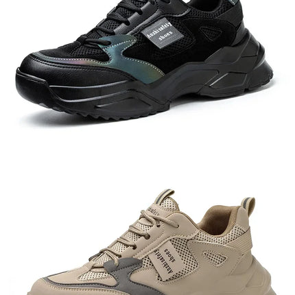 New Fashion 2024 Women's Safety Shoes Sneakers Women Anti-smash Anti-puncture Security Boots Protective Shoes Breathable-KarWorkwear