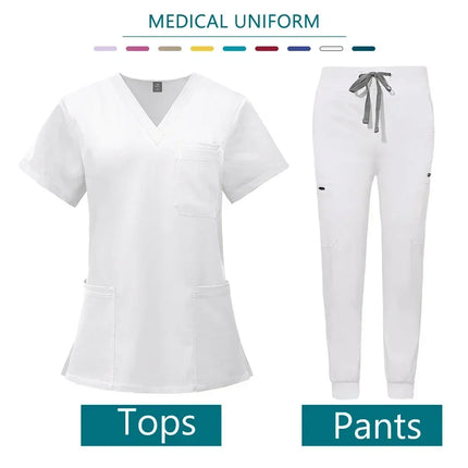 Nurse Uniform Woman Hospital Doctor Men's Medical Sweatshirt  Nursing Pants Unisex Workshop Uniforms Beauty SPA Work Clothes New-KarWorkwear
