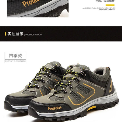 Brand Safety Shoes Lightweight Work Sneakers Men's Shoes Indestructible Safety Work Boots Steel Toe Work Shoes Men's Boots-KarWorkwear