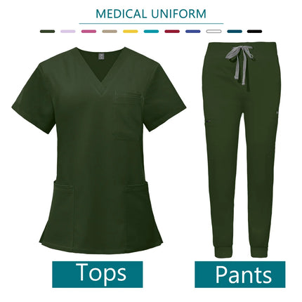 Nurse Uniform Woman Hospital Doctor Men's Medical Sweatshirt  Nursing Pants Unisex Workshop Uniforms Beauty SPA Work Clothes New-KarWorkwear