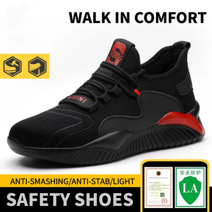Security Casual Sneakers Men Shoes Work Boots Steel Toe Shoes Anti-smash Anti-puncture Indestructible Shoes Protective Boots-KarWorkwear