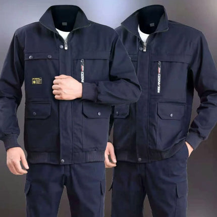 Men's work protective clothing, welding and anti scalding, construction workwear, top and pants set, labor protective clothing