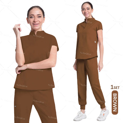 Jogger Sports Suit High Quality Solid Color Women's New Medical Operating Room Medical Uniform Scrubs Doctor Nurse Suit Unisex-KarWorkwear