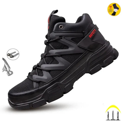Work Boots Indestructible Safety Shoes Men Steel Toe Shoes Puncture-Proof Work Sneakers Male Footwear Adult Security Shoes-KarWorkwear