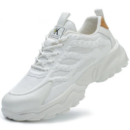 White Safety Shoes Men Steel Toe Boots Work Sneakers Anti-smash Anti-puncture Indestructible Shoes Sport Men Protective Shoes-KarWorkwear