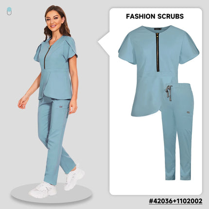 Pet Grooming Institutions Sets Beauty Salon Clothes Scrubs Clothes High Quality Spa Uniforms Fashion V-Neck Working Clothes-KarWorkwear